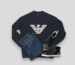 Emporio Armani and Hugo Boss jeans with black shoes